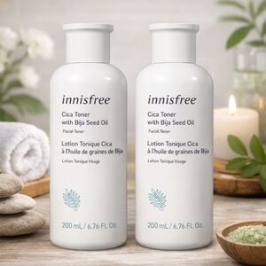INNISFREE Cica Toner 2pc Bija Seed Oil Centella Facial Toner 200ml K-Beauty